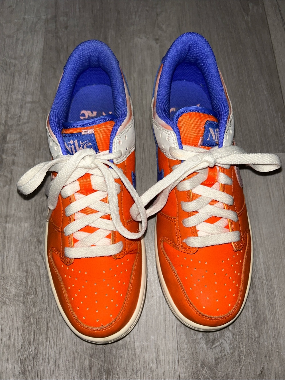 Nike Kids Orange and Purple Low-Top Sneakers